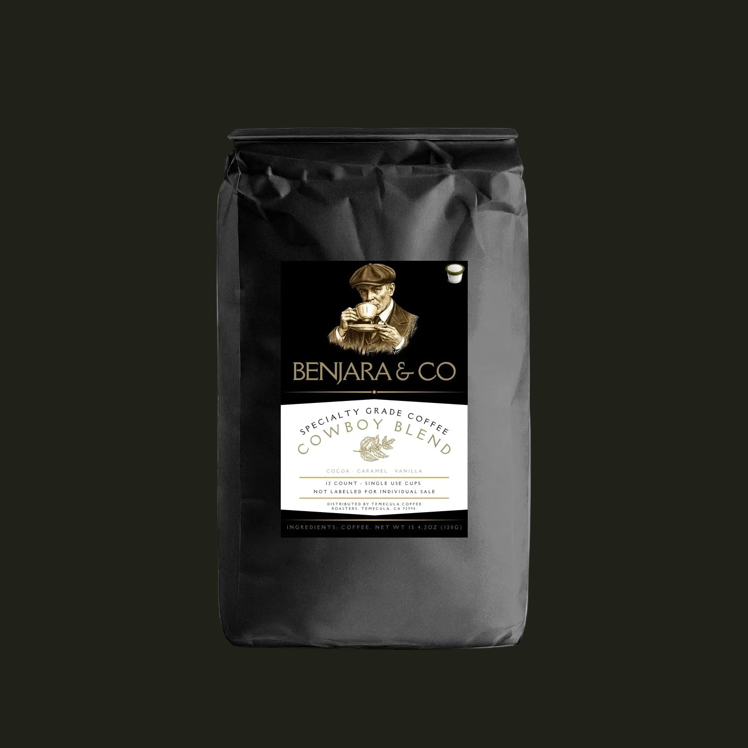 Benjara & Co Cowboy Blend Coffee Cups | 12 Pack